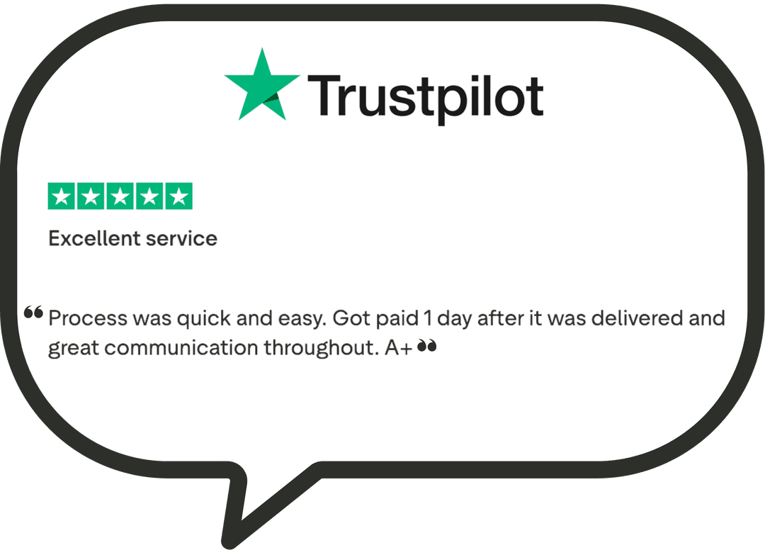 Trustpilot review - Process was quick and easy